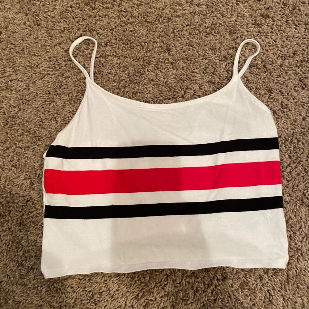 Striped cropped tank